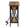 Tucson Flip Top End Table with Charging Station and Shelf - Convience Concept, Inc.