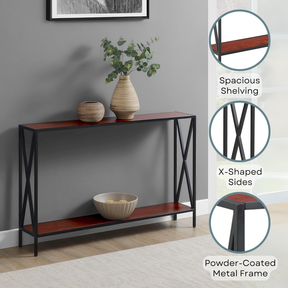 Tucson Console Table with Shelf - Convience Concept, Inc.
