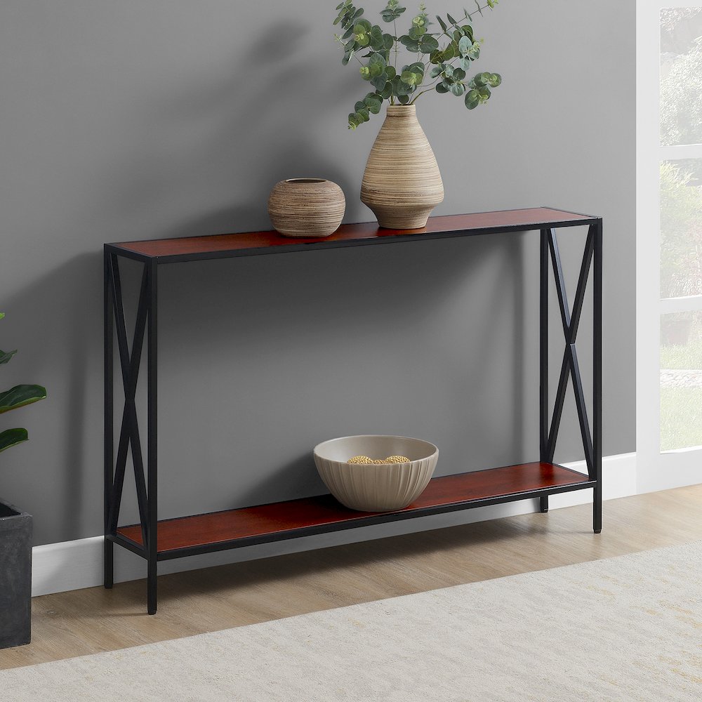 Tucson Console Table with Shelf - Convience Concept, Inc.