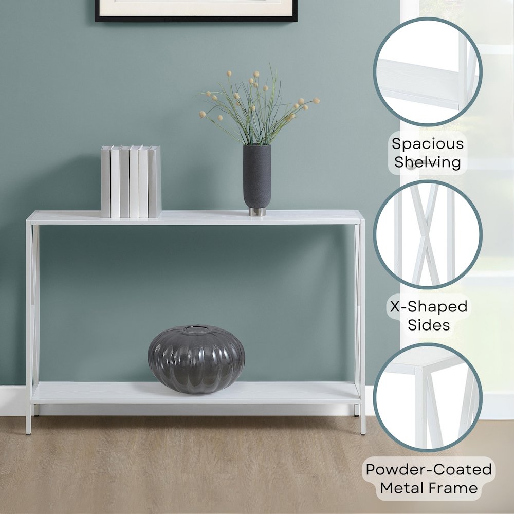 Tucson Console Table with Shelf - Convience Concept, Inc.