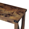 Durango Console Table, Barnwood/Black - Convenience Concepts
