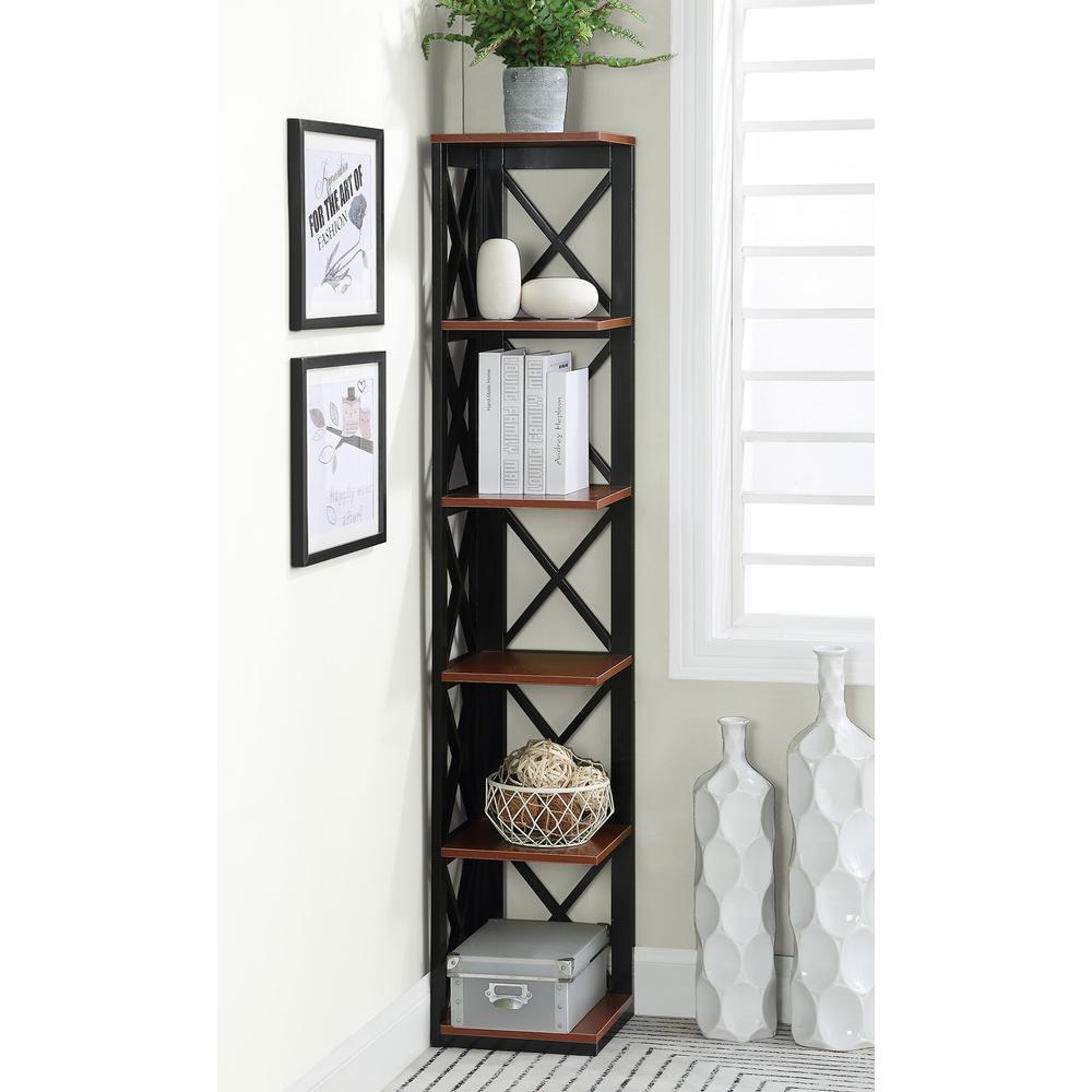 Oxford 5 Tier Corner Bookcase - Convience Concept, Inc.