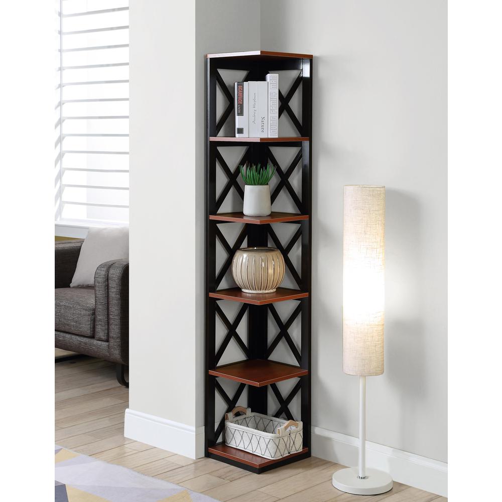 Oxford 5 Tier Corner Bookcase - Convience Concept, Inc.