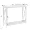 Oxford Console Table with Shelf - Convience Concept, Inc.