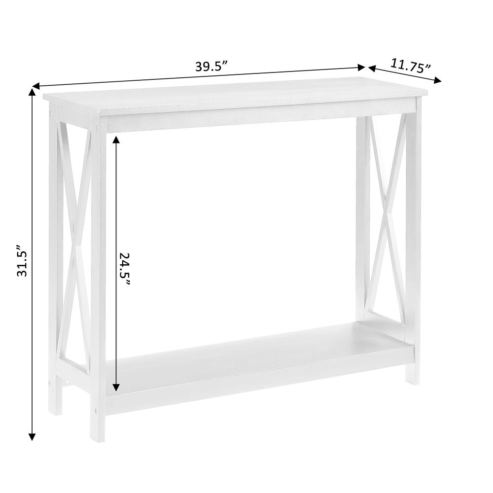 Oxford Console Table with Shelf - Convience Concept, Inc.