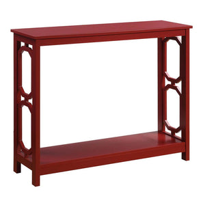 Omega Console Table, Cranberry Red - Convenience Concepts