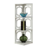 Omega 3 Tier Corner Bookcase, White - Convience Concept, Inc.