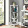 Omega 3 Tier Corner Bookcase, White - Convience Concept, Inc.