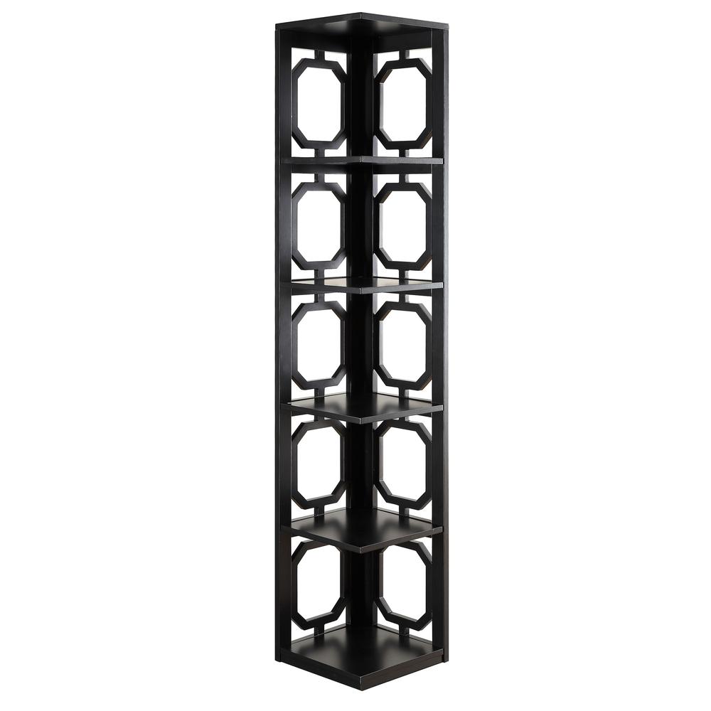 Omega 5 Tier Corner Bookcase - Convience Concept, Inc.