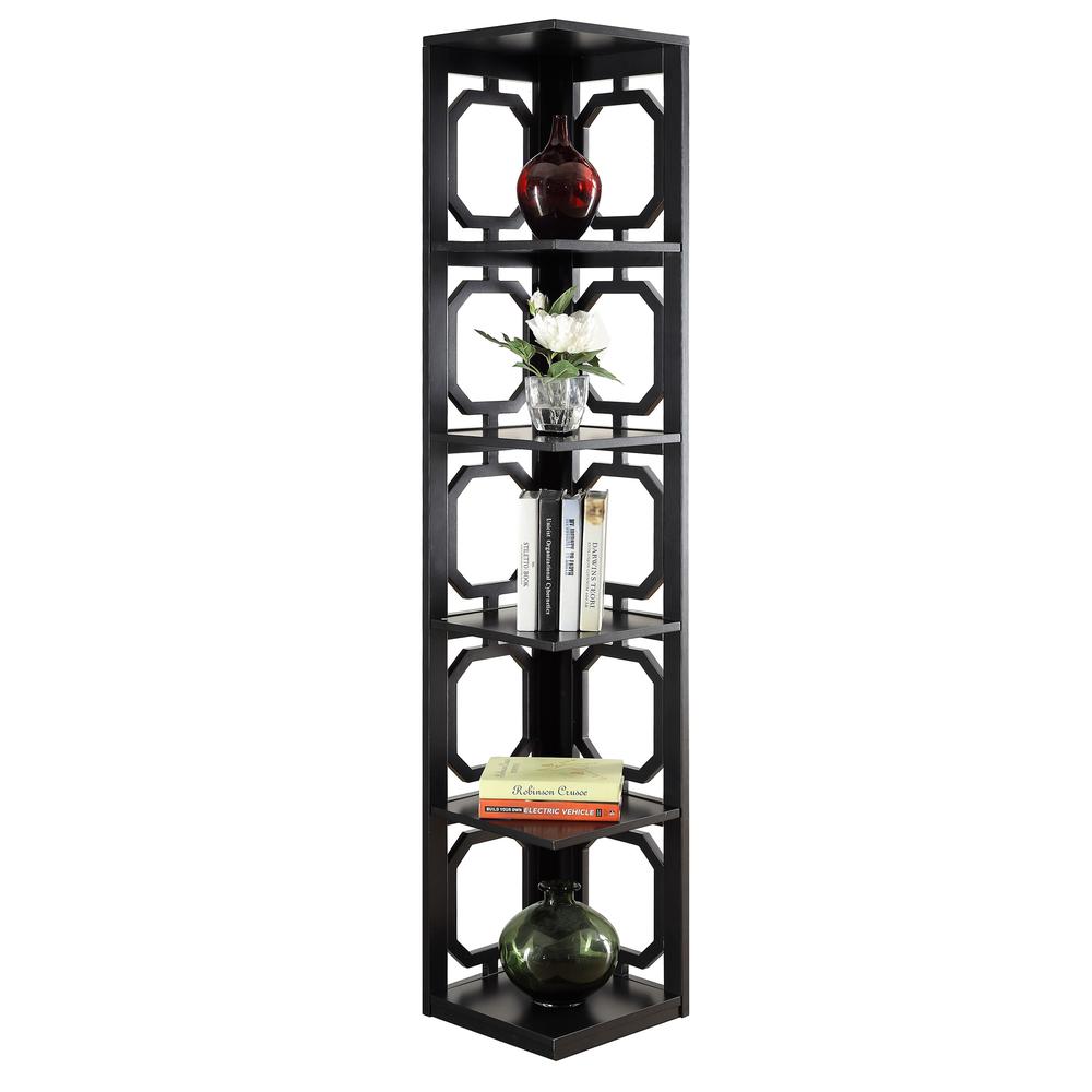 Omega 5 Tier Corner Bookcase - Convience Concept, Inc.