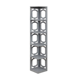 Omega 5 Tier Corner Bookcase - Convience Concept, Inc.