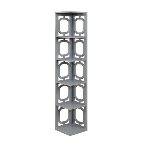 Omega 5 Tier Corner Bookcase - Convience Concept, Inc.