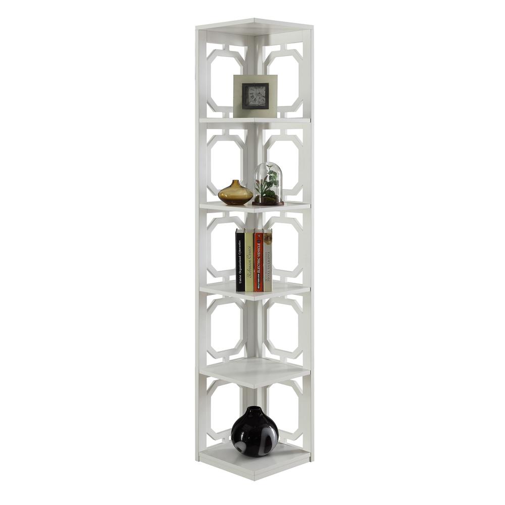Omega 5 Tier Corner Bookcase - Convience Concept, Inc.