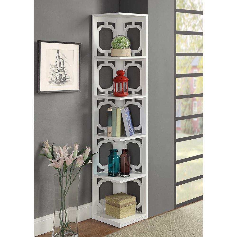 Omega 5 Tier Corner Bookcase - Convience Concept, Inc.