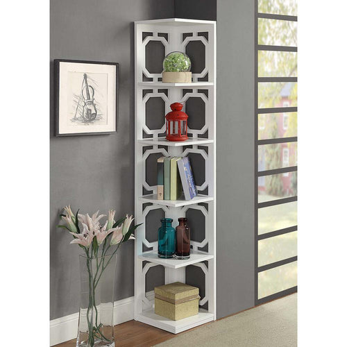 Omega 5 Tier Corner Bookcase - Convience Concept, Inc.