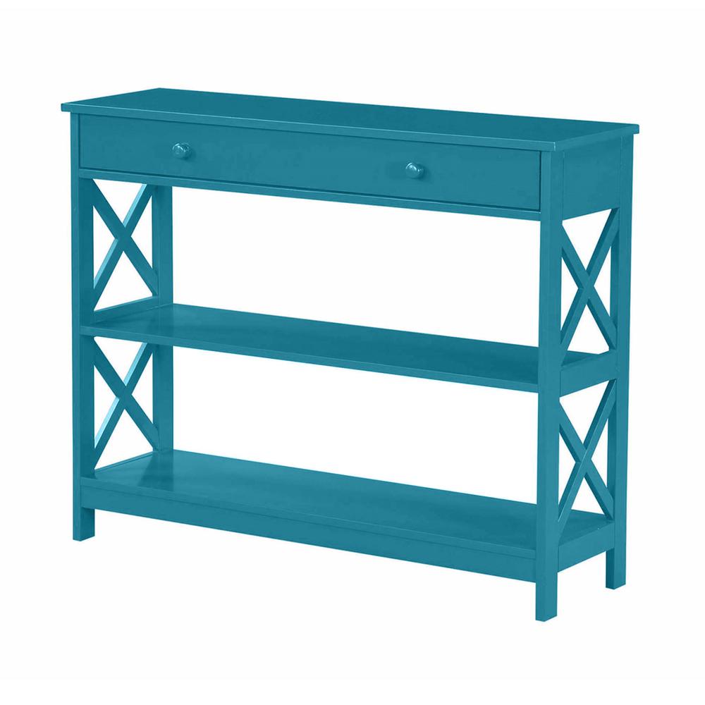 Oxford 1 Drawer Console Table with Shelves - Convience Concept, Inc.