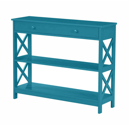 Oxford 1 Drawer Console Table with Shelves - Convience Concept, Inc.