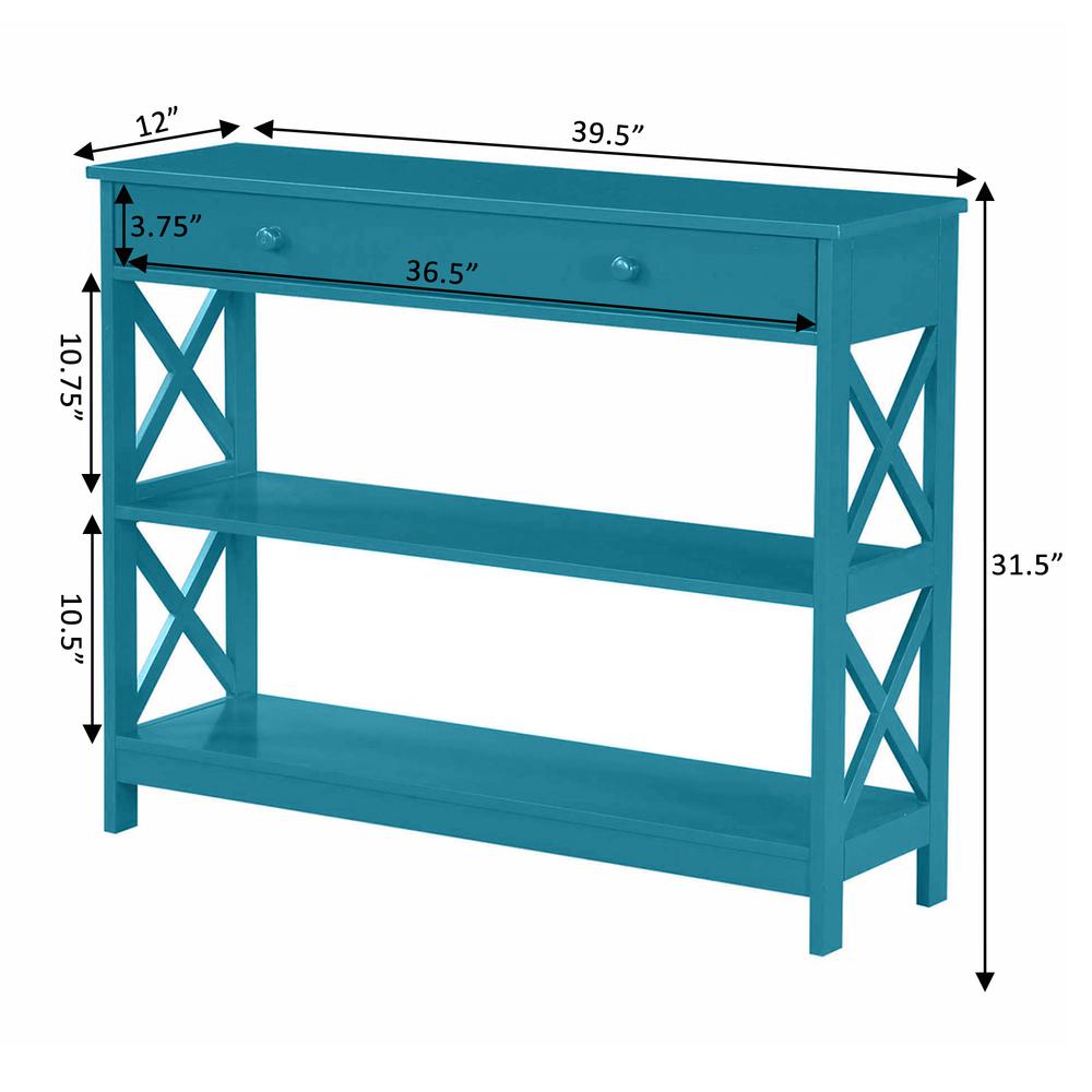 Oxford 1 Drawer Console Table with Shelves - Convience Concept, Inc.