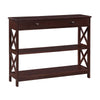 Oxford 1 Drawer Console Table with Shelves - Convience Concept, Inc.
