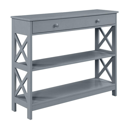 Oxford 1 Drawer Console Table with Shelves - Convience Concept, Inc.