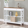Oxford 1 Drawer Console Table with Shelves - Convience Concept, Inc.