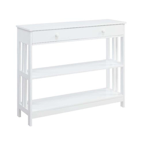 Mission 1 Drawer Console Table with Shelves - Convience Concept, Inc.