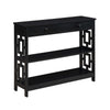 Town Square 1 Drawer Console Table, Black - Convenience Concepts