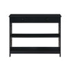 Town Square 1 Drawer Console Table, Black - Convenience Concepts