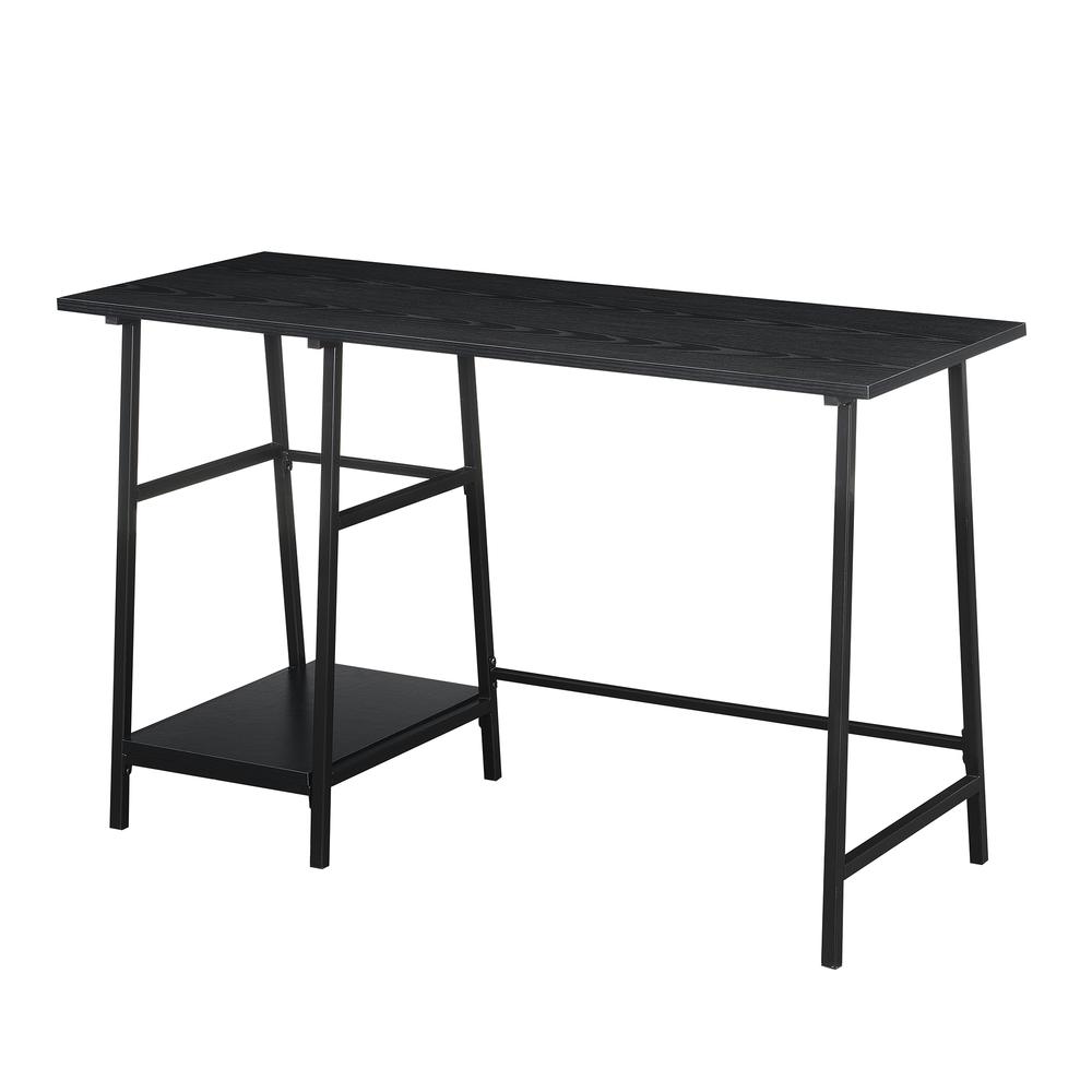 Designs2Go Trestle Wood Metal Desk with Removable Shelves - Convenience Concepts