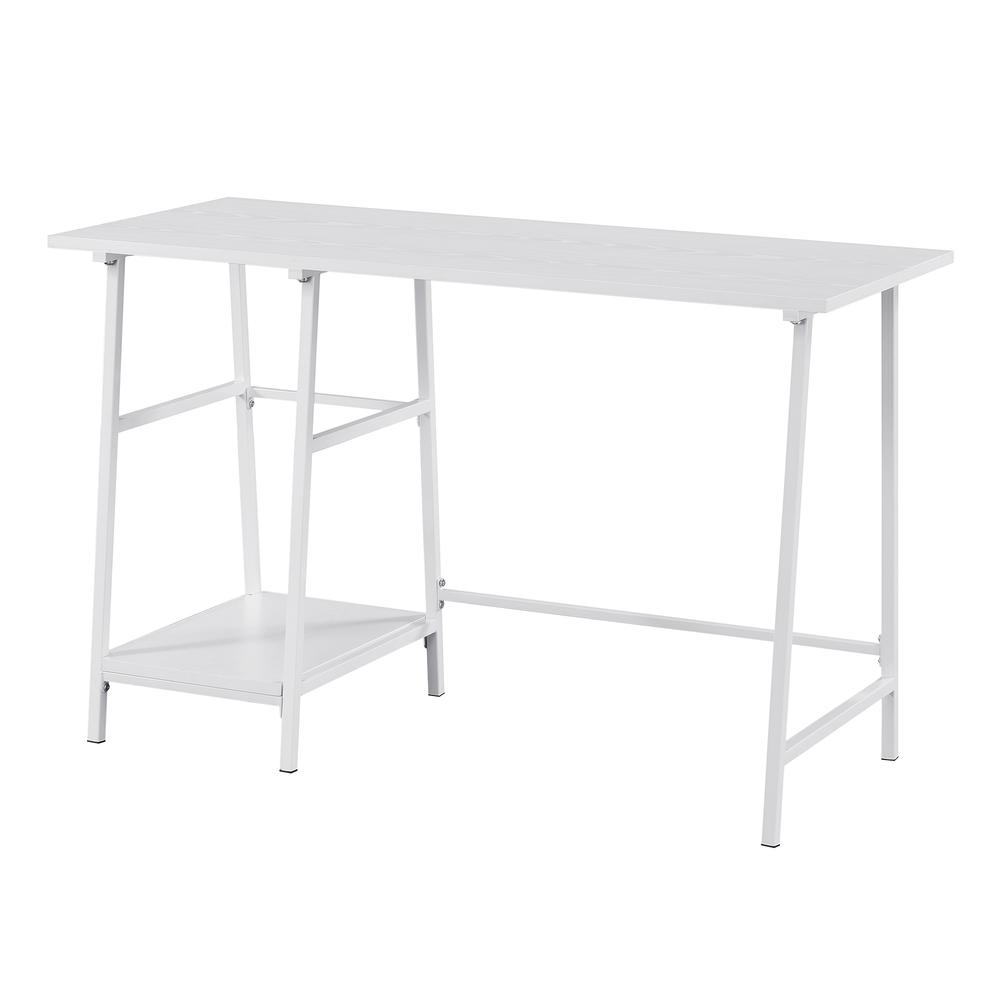 Designs2Go Trestle Wood Metal Desk with Removable Shelves - Convenience Concepts