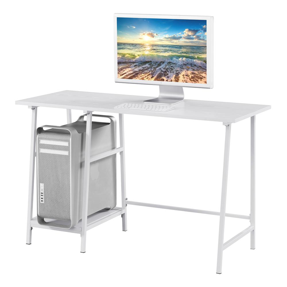 Designs2Go Trestle Wood Metal Desk with Removable Shelves - Convenience Concepts