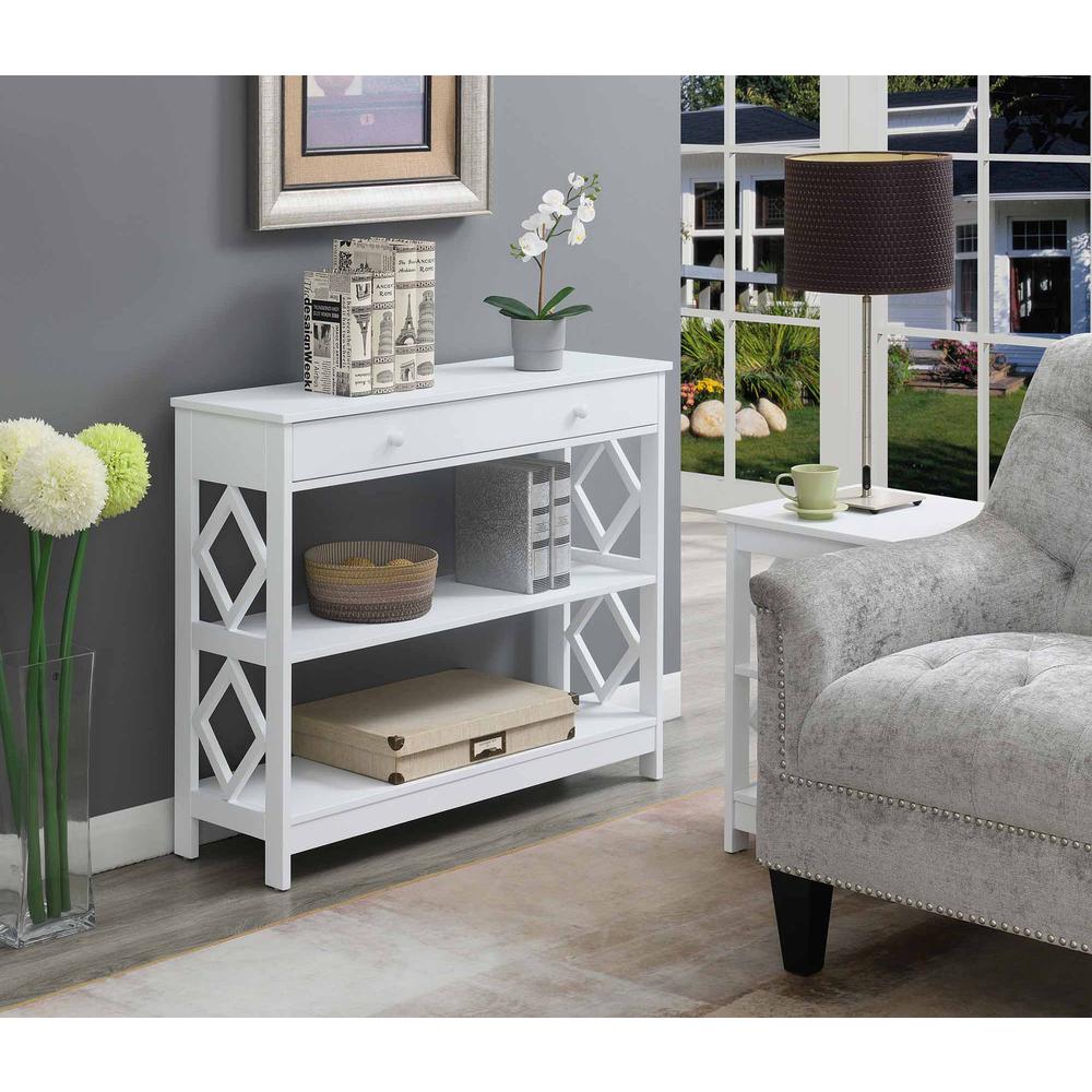 Diamond 1 Drawer Console Table - Convience Concept, Inc.