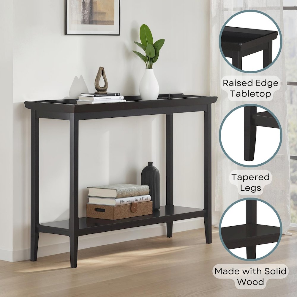 Ledgewood Entryway Hall Console Table with Shelf - Convience Concept, Inc.