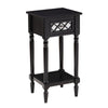 French Country Khloe Deluxe 1 Drawer Accent Table with Shelf - Convenience Concepts