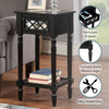 French Country Khloe Deluxe 1 Drawer Accent Table with Shelf - Convenience Concepts