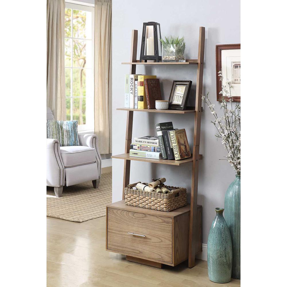 American Heritage Ladder Bookcase with File Drawer - Convience Concept, Inc.