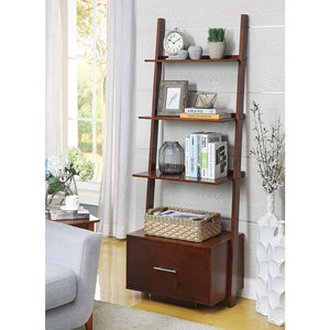 American Heritage Ladder Bookcase with File Drawer - Convience Concept, Inc.