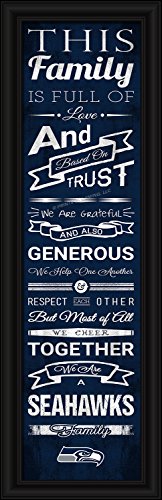 Seattle Seahawks Print 8x24 Family Cheer Style -