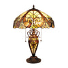 CHLOE Lighting LIAISON Victorian-Style Antique Dark Bronze 3 Light Double Lit Table Lamp 16'' Wide
