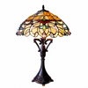 NORA Tiffany Style Victorian 2 Light Table Lamp 18'' Shade - CHLOE Lighting