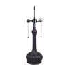 CHLOE Lighting LIAISON Tiffany-Style Antique Dark Bronze 2-Light Victorian Table Lamp 18'' Shade