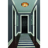 3-Light Antique Dark Bronze Finish Ceiling Flush-Mount 16'' Wide - CHLOE Lighting