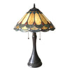 AMELIA Victorian 2 Light Antique Dark Bronze Table Lamp 15'' Shade - CHLOE Lighting