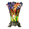 BROOK Floral 1 Light Antique Brass Accent Lamp 11'' Tall Shade - CHLOE Lighting