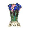 BROOK Floral 1 Light Antique Brass Accent Lamp 11'' Tall Shade - CHLOE Lighting