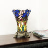 BROOK Floral 1 Light Antique Brass Accent Lamp 11'' Tall Shade - CHLOE Lighting
