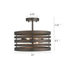 PAISLEY Farmhouse 2 Light  Rubbed Bronze Semi-flush Ceiling Fixture 13'' Wide - CHLOE Lighting