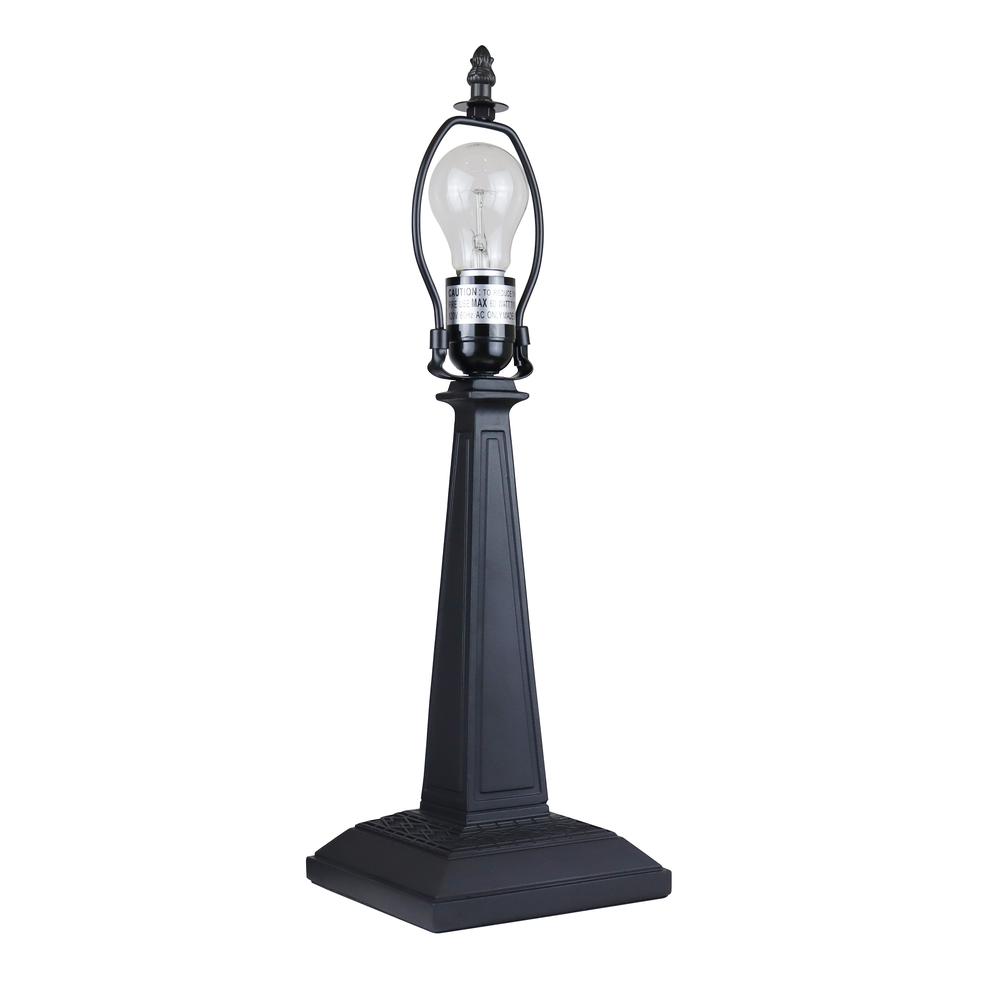 CHLOE Lighting KINSEY Mission Tiffany-Style Blackish Bronze 1 Light Table Lamp 12'' Wide