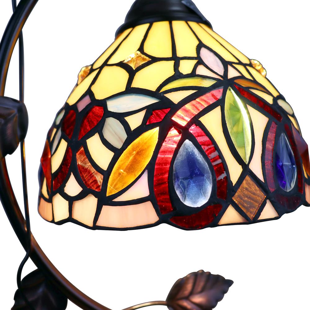 CHLOE Lighting SERENITY Victorian Tiffany-style Dark Bronze 1 Light Table Lamp 8 '' Wide