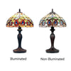 CHLOE Lighting SERENITY Tiffany-style Dark Bronze 1 Light Table Lamp 12'' Shade